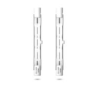 Bonlux Lampadina alogena R7s 78mm 100W R7S Lineare a Doppia Estremità Tipo J Lamp 230V T3 J78 Alogena Bianco Caldo 2800K per Lavoro, Sicurezza, Illuminazione Paesaggistica (confezione da 2)