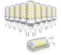 Bonlux Lampadina G9 LED Dimmerabile Luce Fredda 6000K,4W Equivalente 40W Lampada Alogena,Lampade LED Attacco GU9,Risparmio Energetico,Senza Sfarfallio,Angolo a fascio 360 °,AC 220-240V,10 Pezzi