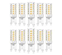 Bonlux Lampadina G9 LED Luce Naturale, Lampadine G9 Dimmerabile 4W Equivalente Alogena 40W 4000K Lampadine LED G9 AC220-240V 10Pcs