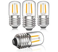 Bonlux Lampadina LED E27 2W Bianco Caldo 2700K T28 Lampadina a Filamento E27 Luce Notturna 180LM Equivalente Alogeno da 20W Vintage Decorativo per Decorativa di Natale Lampada Da Tavolo 4 pezzi