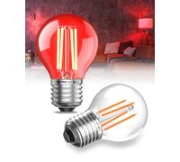 Bonlux Lampadina rossa E27, Lampadina rossa E27 per dormire, Lampadina colorata E27, Lampadina colorata per Halloween, Natale