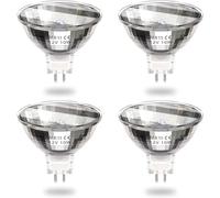 Bonlux Lampadine Alogena GU4 10W 12V, Dimmerabile, Bianca Calda 2800K, Diametro 35 mm, Lampadina Alogena MR11 per faretti da incasso, Confezione da 4