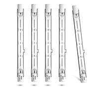 Bonlux Lampadine Alogene 230W R7S 118MM Dimmerabile Bianco Caldo 2800k, Lampada Lineare Riflettore J118 Doppia Testa Equivalente a LED 20W, per Illuminazione del Paesaggio, Confezione da 5