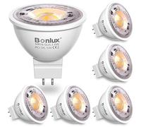 Bonlux Lampadine LED GU5.3 MR16 6W 12V Faretti Luce Bianco Caldo 3000K MR16 Riflettore Spot Lampadine LED 600LM Equivalente a 60W Alogena 38°Angolo del Fascio Non Dimmerabile 6 Pezzi