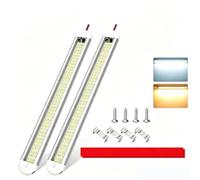 Bonlux Luce interna a LED 12V per camper - Barra LED con interruttore, 1800 lm, 3000K+6000K, ultra-luminosa - Ideale per furgone, bus, caravan, barca, cucina, bagno, bar, camion