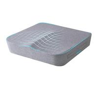 bonmedico Cuscino Antidecubito Memory Foam - Cuscino Ortopedico Posturale per Casa, Ufficio e Auto - Rialzo Ergonomico per Sedia con Base Antiscivolo e Fodera Lavabile (Grigio)