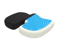 bonmedico Cuscino Sedia Ufficio Cuscino per Sedile Cuscini Ergonomico Cuscino Ortopedico Memory Foam con Gel Rinfrescante per Dolore Coccige, Piaghe da Decubito, Cuscino Auto Large, Nero Mesh