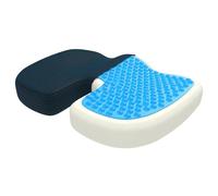 bonmedico Cuscino Sedia Ufficio Cuscino per Sedile Cuscini Ergonomico Cuscino Ortopedico Memory Foam con Gel Rinfrescante per Dolore Coccige, Piaghe da Decubito, Cuscino Auto Standard Nero Mesh