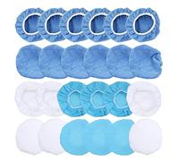 Bonnet Lucidatura 6in / 150mm Set 24 Pezzi Microfibra, Cotone e Nonwoven - Alta Elasticità per Auto, Moto, Barche, Ideale per Lucidatura e Applicazione Cera