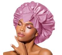 BONNET QUEEN Cuffia Seta Capelli Notte Cofano Satin per Donna Arricciata M Cioccolato Chiaro