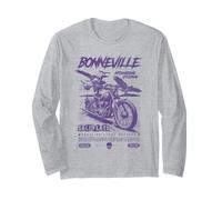 Bonneville Salt Flats Motorcycle Racing Vintage Biker Maglia a Manica
