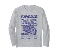 Bonneville Salt Flats Motorcycle Racing Vintage Biker Maglia a Manica