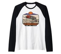 Bonneville Salt Flats Utah Design della Storia della velocità Maglia con Maniche Raglan
