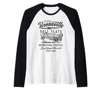 Bonneville Salt Flats Utah Speedway, Design Invecchiato Maglia con Maniche Raglan