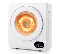 Bonnlo Asciugabiancheria portatile elettrico a caricamento frontale, asciugatrice compatta con vasca in acciaio inox, per la casa, appartamento, camera da letto, colore bianco (controllo touch LCD)