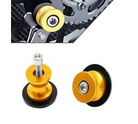 Bonnoeuvre 2pcs Universale M8 Nottolini Forcellone Cavalletto Appoggi Assen Swingarm Spool Screw per Kawasaki Z900 Z800 Z650 Z1000sx/ S1000RR S1000R S1000XR/ CBR250R CBR900RR/ Ducati 749 (Oro)