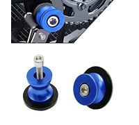 Bonnoeuvre 2pcs Universale M8 Nottolini Forcellone Cavalletto Appoggi Assen Swingarm Spool Screw per Kawasaki Z900 Z800 Z650 Z1000sx/ S1000RR S1000R S1000XR/ CBR250R CBR900RR/ Ducati 749 (Blu)