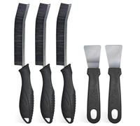 Bonny*D 5 Pezzi Spazzole Per Pulire(3pcs), Raschietto(2pcs), Spazzola Pulizia Casa Setole Durevoli, Pulisci Fughe Pavimenti, Spazzola Per Fughe, Spazzola Pulizia Fessure Per Zone Difficili