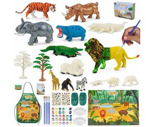 BONNYCO Animali per Bambini Kit Pittura 16 Figure Kit Lavoretti Creativi per