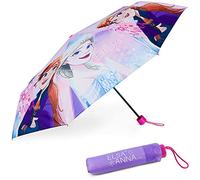BONNYCO Ombrello Pieghevole Bambina Frozen con Custodia da Viaggio | Mini Ombrello Antivento con Struttura Rinforzata. Ombrellino Bambini Portatile per Zaino. Idea Regali Originali Ragazzi