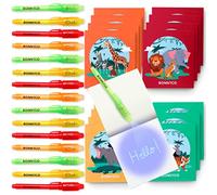 BONNYCO Penna Invisibile e Taccuino 16 Pezzi Animali Giungla Gadget Compleanno Bambini, Regalini Fine Festa Compleanno Bambino, Regalino Fine Festa Pignatta | Penne Magiche Gadget Bambini Animali