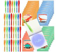 BONNYCO Penna Invisibile e Taccuino 32 Pezzi Dinosauri Gadget Compleanno Bambini, Regalini Fine Festa Compleanno Bambino, Regalino Fine Festa, Giocattoli Pignatta, Gadget Bambini Scuola Bomboniere