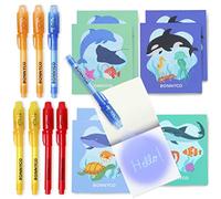 BONNYCO Penna Invisibile e Taccuino, 8 Pezzi Oceano Gadget Compleanno Bambini. Regalini Fine Festa Compleanno Oceano, Regalino Fine Festa. Giocattoli Pignatta, Gadget Bambini Scuola Bomboniere