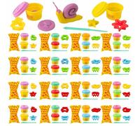 BONNYCO Set Plastilina per Bambini con Stampini e Sacchettini Regalo, Pack 16 Regalini Fine Festa Compleanno 3-9 Anni. Gadget Compleanno Bambini, Giochi Creativi da Pasta Modellabile