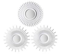 BONNYCO Specchio da Parete 3 Pezzi. Specchio Rotondo da Parete per Decorazioni Casa, Camera Letto e Soggiorno. Specchiera Bianco Decorativo Appendere, Idee Regalo Originali Donna, Mamma Compleanno