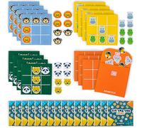 BONNYCO Tic Tac Toe Animali Pack 16 Mini Giochi Gadget Compleanno Bambini | Pack Gioco Tris per Regalini Fine Festa Compleanno. Regalino Invitati, Persierini Alunni. Giochini per Scuola, Gadget Giungla