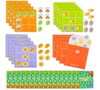 BONNYCO Tic Tac Toe Dinosauri Pack 16 Mini Giochi Gadget Compleanno Bambini | Pack Gioco Tris per Regalini Fine Festa Compleanno. Regalino Invitati, Persierini Alunni. Giochini per Scuola, Gadget Dino