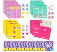 BONNYCO Tic Tac Toe Unicorno Pack 16 Mini Giochi Gadget Compleanno Bambini | Pack Gioco Tris per Regalini Fine Festa Compleanno. Regalino Invitati Persierini Alunni. Giochini per Scuola, Gadget Unicorno