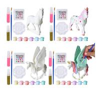 BONNYCO Unicorno Bambina Regalo Gadget Compleanno Bambini, Set Pittura Bambini 4 Pezzi Regalini Fine Festa Compleanno, Regalino Fine Festa Dopo Invitati | Kit Lavoretti Gadget Unicorno Giocattolo
