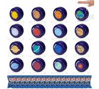BONNYCO Yoyo Bambini Legno Pack 16 Spazio. Yo Yo Gadget Compleanno Bambini, Mini Giochi. Regalini Fine Festa Compleanno, Regalino Fine Festa Dopo Invitati, Pensierini Giochini Scuola Galassia