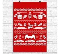 Bonoff A Very Supernatural Christmas Rustic Wall Decor Metal Siding Vintage Tin Sign Vintage Pubblicità Metallo Targa Decorazione Casa Garage Cucina Bar Sala da pranzo 30,5 x 20,3 cm