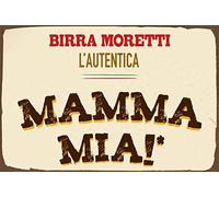 Bonoff Birra Moretti Targa in metallo vintage con scritta in inglese "Le Birra Moretti" in metallo, 20 x 30 cm, A7