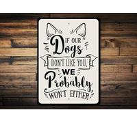 Bonoff Cartello umoristico con cane vero, divertente decorazione per cani, decorazione per cani, regalo per proprietari di cani, cartello per portico, portico per cani, regalo divertente 30,5 x 40,6