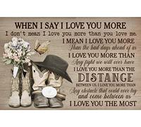 Bonoff Country Living When I Say I Love You More Poster Vintage Metal Tin Sign Retro Garage Sign Man Cave Decorazione da parete Old Auto Shop Distributore Benzinaio Cartello 30,5 x 20,3 cm