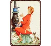 Bonoff Divertente poster da parete in metallo con Hilda Pin Up Girlsexy Girl Retro Ative Vintage Decor poster 20,3 x 30,5 cm