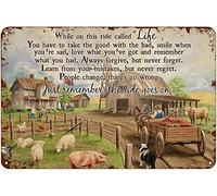 Bonoff Farmer On This Ride Called Life You Have to Take The Good with poster vintage metallo latta segno retrò cartello garage uomo grotta decorazione da parete vecchio negozio auto poster stazione di