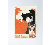 Bonoff Poster con cowboy Bebop, targa in metallo anticato, decorazione da parete per casa, caffetteria, bar, club, uomini, insegna grotta, regalo di marca, targa in metallo, 14 x 20,3 cm