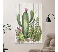 Bonoff Poster da giardino con cactus, decorazione rustica da parete, in metallo, vintage, pubblicità vintage, cartello in metallo per la casa, garage, cucina, bar, sala da pranzo, 14 x 20,3 cm