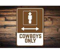Bonoff Segnale di parcheggio Cowboy, regalo cowboy, regalo per fattoria, parcheggio agricolo, regalo per camera da cowboy, garage parcheggio, garage cowboy, cartello in latta 30,5 x 40,6 cm