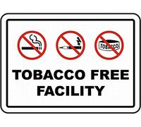 Bonoff Tabacco Free Facility Vintage Metal Aluminum Tin Sign Wall Art Poster Decorazione Antica Anniversario Compleanno Natale inaugurazione della casa Regalo 30,5 x 40,6 cm