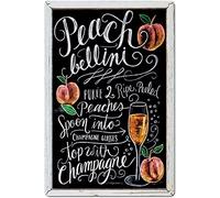 Bonoff Targa in metallo vintage Peach-Bellini Cocktail Recipe Vintage Outhouse, cartello per garage, decorazione da parete per casa, poster vintage, 30,5 x 40,6 cm