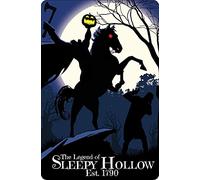 Bonoff The Legend of Sleepy Hollow, piccolo cartello vintage in metallo alluminio latta poster decorazione antica anniversario compleanno Natale inaugurazione della casa regalo 30,5 x 20,3 cm