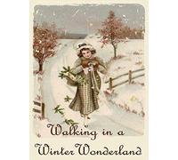 Bonoff Walking in a Winter Wonderland Merry Christmas Holiday Vintage Metal Tin Sign Garage Decor Man Cave Sign Targa in latta Vintage Retro Outdoor Street Garage Metallo Alluminio Tin Sign 30,5 x