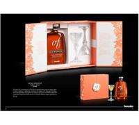 Bonollo Dorange of Capsule - Bottiglia Dorange 0,70 on due Calici