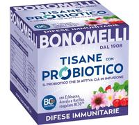 Bonomelli Tisana Probiotica Difese Immunitarie, Confezione da 10 Filtri, con Echinacea e Acerola, Integratore Alimentare, Favorisce le Naturali Difese dell’Organismo (20g)
