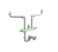 Sifone per lavello Bonomini Space 2 a 2 vie 1 1/2 bianco 1520CP40B0